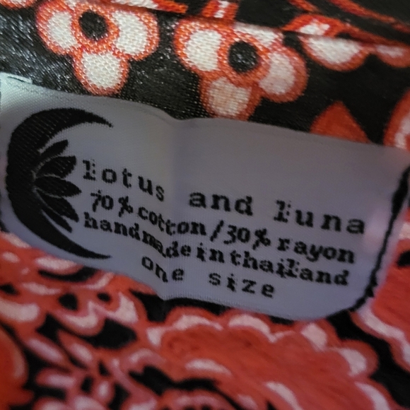 Lotus And Luna Women's Blue Red Mandala Kimono Coverup One Size - Picture 4 of 7